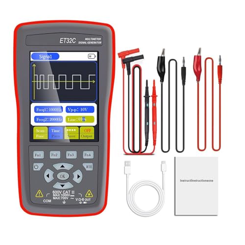 Fydun Signalgenerator Multimeter Multifunktion 4000 Zählt Wellensignalgenerator mit 2,8 -Zoll -Farbanzeigespulenregel für die Automatische Reparatur von Fydun