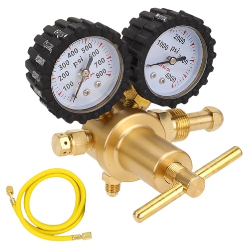 Fydun Stickstoff Regler Ventil Kit 0 800PSI HVAC mit 60-Zoll-Schlauch CGA580 Einlass Anschluss 1/4in Stecker Anschluss von Fydun