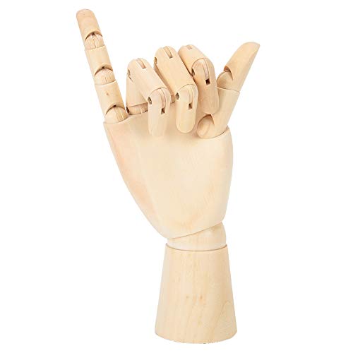 Hölzerne Schaufensterpuppe Hand Modell Positive Puppe Hand für Kunst Zeichnen, Skizzieren, Malen, Schmuck Display - (Weibliche Hand Rechte Hand) von Fydun