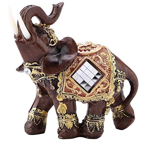 Lucky Wealth Elephant Statue, Lucky Feng Shui Holzmaserung Elephant Statue Skulptur Wealth Figur Geschenk Geschenk Home Decoration(#2) von Fydun