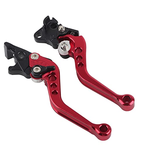 Fydun Kupplungs Bremshebel 1 Paar CNC Aluminium Kupplungshebel Trommelbremshebel Griff Lenker Zubehör(Rot) von Fydun