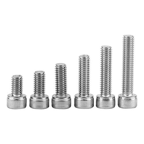 Schrauben Set, Fydun M3 M8 Edelstahl SS304 Zylinderschrauben mit Innensechskant und Sechskantmutter Unterlegscheiben Sortiment für die Schiffsmontage von Haushaltsgeräten(M6 120Pcs) von Fydun