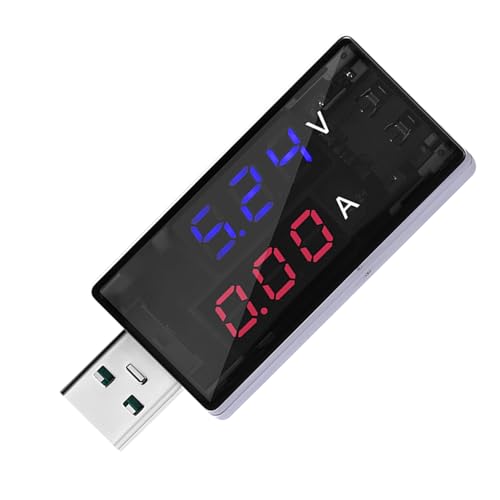 USB Leistungstester Spannung Strom 2 in 1 Meter Voltmeter Amperemeter Farbdisplay 4–30V 0–6,5A USB Strommessgerät USB Leistungstester Spannung Strom 2 in 1 Meter Voltmeter Amperemeter Farbdisplay 4–30V 0–6,5A USB Strommessgerät von Fydun