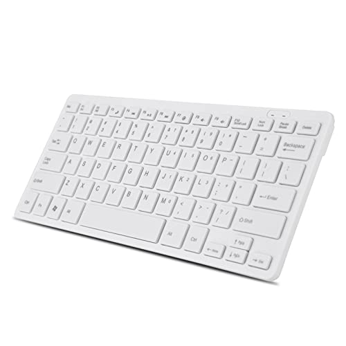 Ultradünne -USB-Tastatur mit 78 Tasten für Desktop-Computer, Laptop, PC, Professionelles Zubehör (White) von Fydun