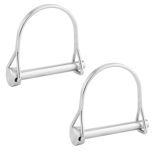 2 Stücke D-Förmiger Sicherungsstift, Edelstahl Zapfwelle Sicherheitssperrstift Anhängerkupplungsstifte, Yoke-End Arch Wire Lock Pin, Für Lkw, Boot, Garten Und Bauernhof (4.8 * 50mm) von Fyearfly