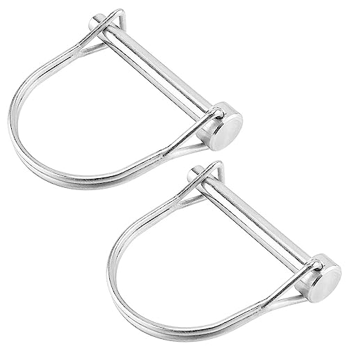 2 Stücke D-Förmiger Sicherungsstift, Edelstahl Zapfwelle Sicherheitssperrstift Anhängerkupplungsstifte, Yoke-End Arch Wire Lock Pin, Für Lkw, Boot, Garten Und Bauernhof (6.3 * 70mm) von Fyearfly