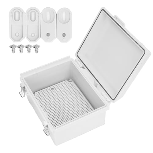 220*170*110mm Wasserdichter Verteilerkasten, Staubdichtes Hitzebeständiges ABS Elektrisches Verteilergehäuse Abschließbares Gehäuse Kabelanschlusseinheit, für Outdoor Instrumente Verdrahtungsschutz von Fyearfly