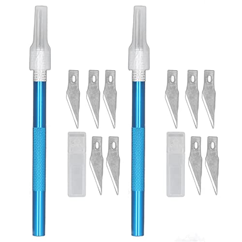 2Kits Lederschnitzset, Lederhandwerksschneider, Bastelmesser-Set, Metallschneider, Stift mit Schnitzklingen, Ledergravur-Schneidwerkzeuge 2Kits Lederschnitzset, Lederhandwerksschneider, Bastelmesser-Set, Metallschneider, Stift mit Schnitzklingen, Ledergravur-Schneidwerkzeuge von Fyearfly