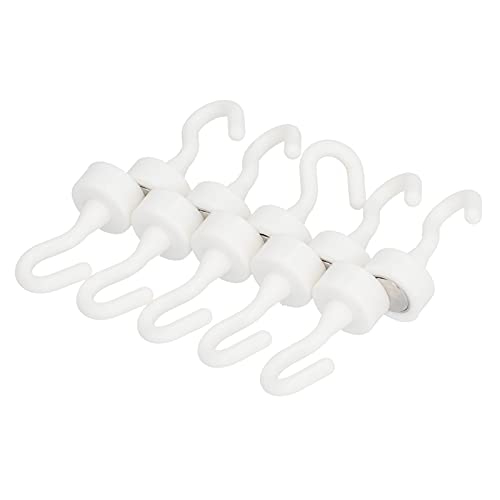 10-teiliges Magnethaken-Set, weiß, strapazierfähiges ABS, kompakte Haken für Kühlschrank, Mikrowelle, 11 lb, für Zuhause, Badezimmer, Küche von Fyearfly