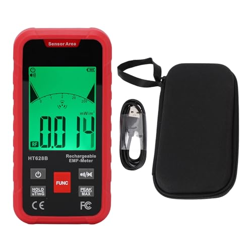 Fyearfly 3 in 1 EMF -Messgerät, Elektromagnetischer Feldstrahlungsdetektor, Tragbarer Magnetischer Elektrischer Feld Funkfrequenztester für Heimschlafzimmer von Fyearfly