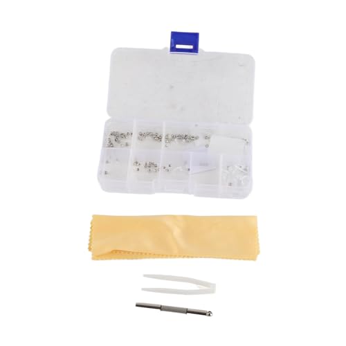Fyearfly Brillenreparatur-Set, 120-teilig, zum Fixieren loser Rahmen, inkl. Schrauben, Unterlegscheiben, Nasenpads von Fyearfly