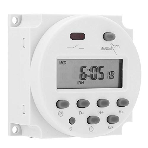 Zeitschaltuhr, LCD Digital Programmierbar Timer, CN101A DC 12V Mini LCD Digital Mikrocomputer Steuerung Power Timer Schalter Geeignet für Werbeleuchtkästen, Rundfunkgeräte und andere Elektrogeräte von Fyearfly