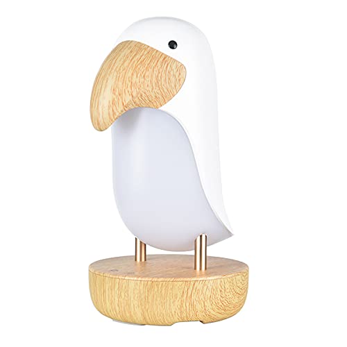 Fyearfly Cartoon Vogel Tischlampe USB wiederaufladbar dimmbar Schlafzimmer Nachttischlampe, geeignet für Familienschlafzimmer, Desktop von Fyearfly