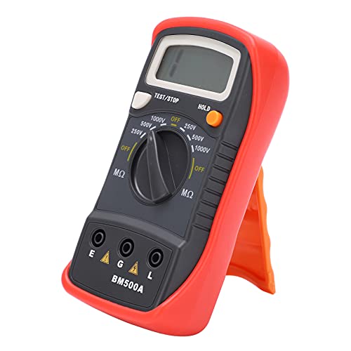 Fyearfly Digital MegoHMMeter, 0,001~1999mΩ Widerstand Messgerät 1000 V LCD Ohmmmeters Resistenztester LCD -Isolationsanzeige für Motoren, Kabel, Schaltertests von Fyearfly