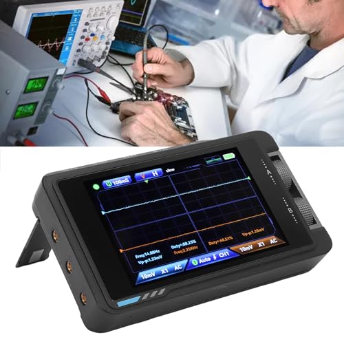 Fyearfly Doppelk-Oszilloskop, 2-in-1, 8,9 cm, Digital-Oszilloskop + Signalgenerator mit 50 MHz, Bandbreite 250 msa/s, 2 Stück, P6100 Hochdrucksonden von Fyearfly