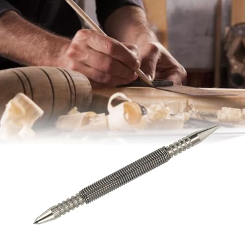 Fyearfly Dual Head Combo Nail Setter, Doppelkopf Nagelsetter Spring Design Hohe Härte Kohlenstoffstahl Kompakter hammerloser Körner für Holz Metall Glas Heimwerkerwerkzeug von Fyearfly