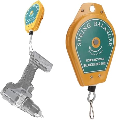 Fyearfly Einziehbarer Federausgleicher, 0.6kg to 2kg Federausgleicher Hängehalter, Federausgleicher Werkzeugaufroller Werkzeughalter mit Haken für Montagelinie Fyearfly Einziehbarer Federausgleicher, 0.6kg to 2kg Federausgleicher Hängehalter, Federausgleicher Werkzeugaufroller Werkzeughalter mit Haken für Montagelinie von Fyearfly