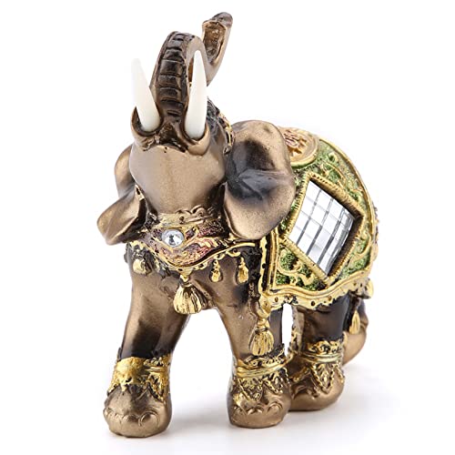 Fyearfly Elefantenstatue Skulptur – Retro Vintage Lucky Feng Shui Grüner Elefant Statue Skulptur Glücklicher Reichtum Figur Geschenk Heimdekoration(M) von Fyearfly