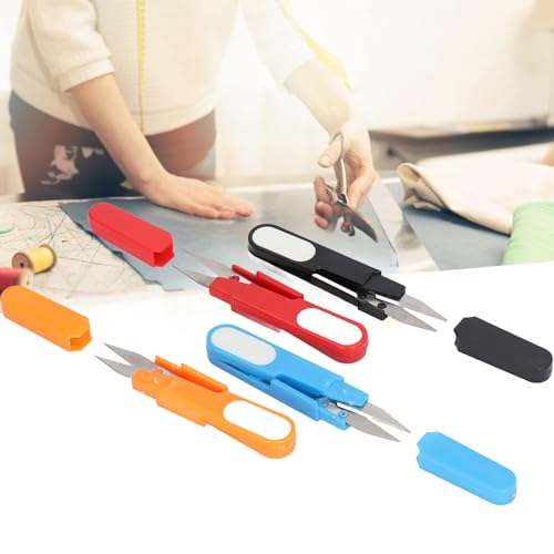 Fyearfly Fadenschere Scharf mit Deckel 4 StüCk Universell Klein Einsetzbare Nähschere Ernteschere für Nähen Quilten Stricken von Fyearfly