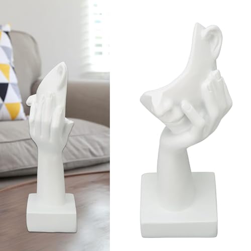 Fyearfly Denker Skulptur Deko, Gesichtskunst Statue Menschliches Gesicht Skulptur, Kunstharz Denker Ornament Damen Gesichtsskulptur Für Büro, Zuhause, Bücherregal, Desktop Dekoration von Fyearfly