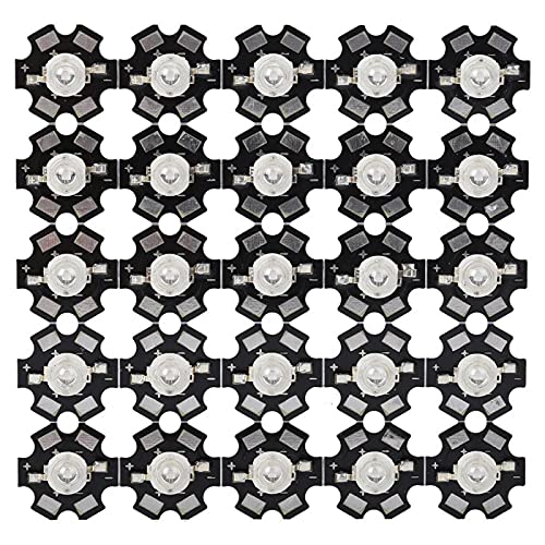 Fyearfly Hochleistungs-LED-Chip, 3 W Hochleistungs-LED-Lampenperlen, Emitterdiodenchips mit Aluminiumsockel für DIY-Beleuchtungskörper(2.0-2.4V-Rotlicht) von Fyearfly