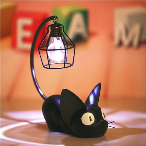 Fyearfly Katzen Nachtlicht Nachttischlampen, süße Schreibtisch Tischlampe Katzenlampe Kinder Nachtlicht Nachtlicht zum Lesen Studieren, Geburtstag Kinder, 3X 5x7 Zoll((Black Eyes)) von Fyearfly