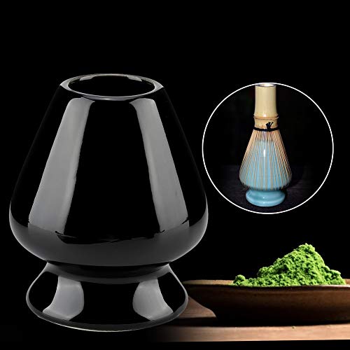 Fyearfly Matcha Whisk Ständer Chasen Halter Whisk Stand Ceramic Tea Accessoires mit Matcha Tee Setluft Trockenform (Schwarz) von Fyearfly