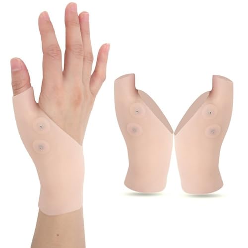 Fyearfly Silikon Daumenbandage, Daumen Stützhandschuh, 2 Stück Silikon Handgelenk Klammer lindert Schmerzen bei Handarthritis Karpaltunnel Sehnenscheidenentzündung Kompression Verstauchung von Fyearfly