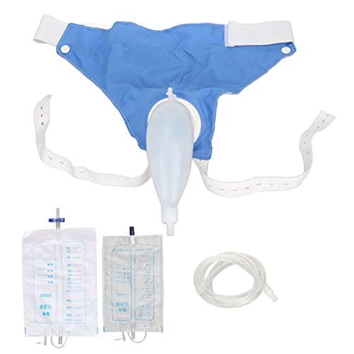 Fyearfly Silikon Urinanschluss,Urinbeutel für Unterwegs Männer, Tragbare Urinbeutel mit Urinkatheterkanal 1000 ml 2000 ml für Männer ältere Patienten mit Harninkontinenz und bettlägerige Patienten von Fyearfly