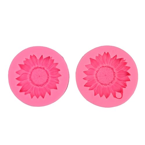Fyearfly Sonnenblumen-Silikonformen, flexibel, wiederverwendbar, leicht zu lösen, für Bäckereien, Basteln, 2 Stück von Fyearfly
