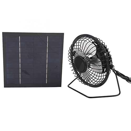 Solar Abluftventilator, USB Mini Ventilator mit Solarmodul, 5 W Mini Solarpanel mit tragbarem Lüfter Photovoltaik Solarpanel Set für kleine Hühnerställe, Gewächshäuser, Schuppen, Haustierhaus von Fyearfly