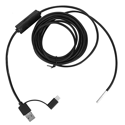 Fyearfly Tragbares USB-Endoskop, 3 in 1 LED-Bohrungen Android Universal USB Typ-C Mobiltelefon Wasserdichtes Endoskop 3,9-mm-Objektiv für Hausreparaturen (5m) von Fyearfly