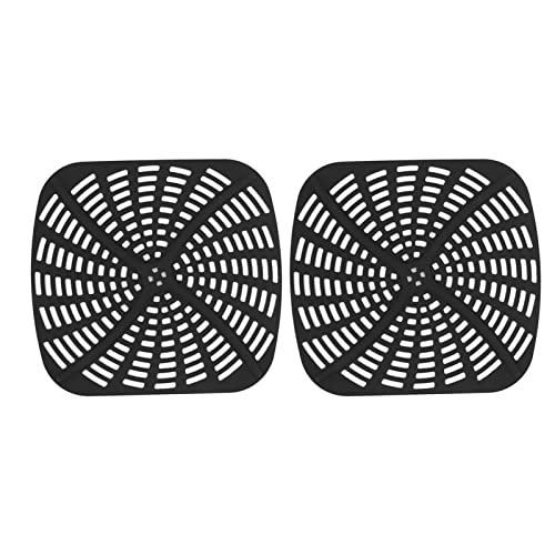 Fyearfly Wiederverwendbare Silikon-Fritteuseneinlage für Ninja Foodi AG301, kratzfeste Matte, leicht zu reinigen, Schwarz, 2 Stück Fyearfly Wiederverwendbare Silikon-Fritteuseneinlage für Ninja Foodi AG301, kratzfeste Matte, leicht zu reinigen, Schwarz, 2 Stück von Fyearfly