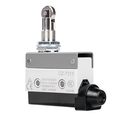 Horizontaler Endschalter, Selbstrückstellend Wechselschalter, CZ-7311 10A 250V AC Horizontaler Hub Endschalter langer Rollenstößel selbstrückstellender Mikroschalter für die Mechanik und Branchen von Fyearfly