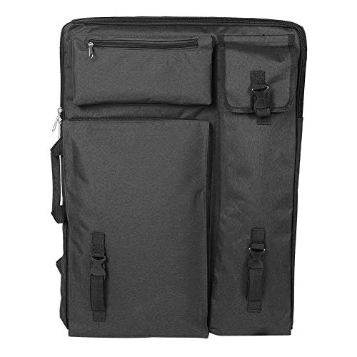 Künstler Tragetasche,Zeichenbrett A4 Tasche Leinwand 4K Großer Künstler Portfolio Rucksack Outdoor Skizzentafel Umhängetasche zum Zeichnen Skizzieren Malen(Schwarz) von Fyearfly