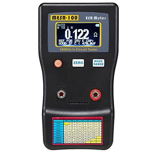 MESR-100 Digitales ESR Messgerät, Automatische Bereichswahl 0,001R Bis 100R Schaltung Widerstand/Kapazitätstester Ohmmeter Hintergrundbeleuchtung Doppelanschluss, Für Reparatur Tv/Lcd/Audioplatine von Fyearfly