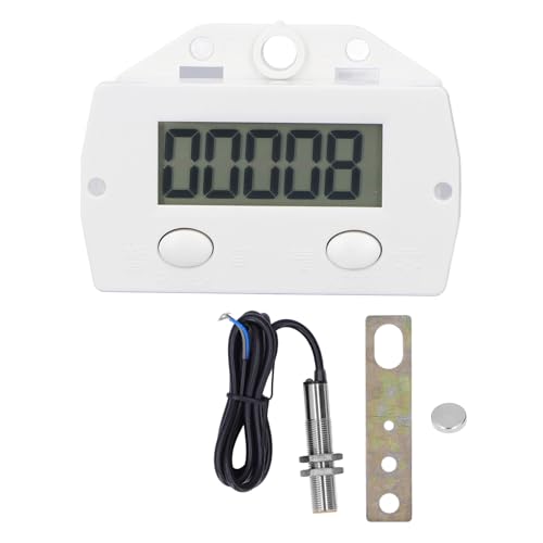 Digitaler Zähler für Strickmaschine, 5-Stellig 0-99999 Lcd Elektronischer Zähler Magnetischer Induktions-Näherungsschalter Digitaler Klicker, Mit Metallsensor, Für Produktionslinien von Fyearfly