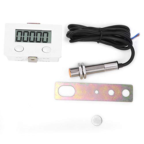 Magnetischer Induktionszähler, BERM Magnetischer Induktionszähler Metallsensor 5-stellige LCD-Digitalanzeige 0-99999 BEM-5C+12φ von Fyearfly