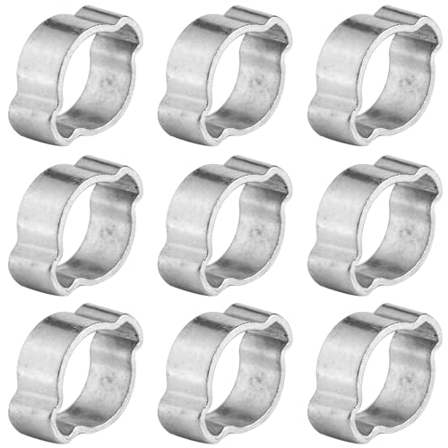 Quetschschelle 10 Stück, Doppel-Ohr-Schlauchklemmen, Edelstahl-Doppel-Ohr-Klemmen, Press-O-Clip-Schlauchklemme Rohrverbindungsbefestiger, Für Silikon-/Gummischläuche Und Kraftstoffleitungen (15-18mm) Quetschschelle 10 Stück, Doppel-Ohr-Schlauchklemmen, Edelstahl-Doppel-Ohr-Klemmen, Press-O-Clip-Schlauchklemme Rohrverbindungsbefestiger, Für Silikon-/Gummischläuche Und Kraftstoffleitungen (15-18mm) von Fyearfly