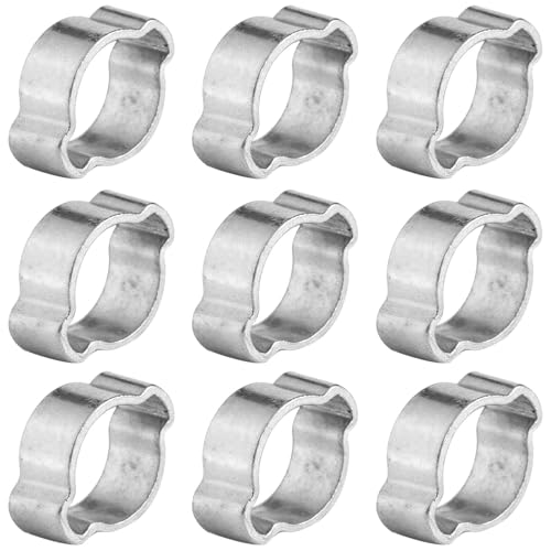 Quetschschelle 10 Stück, Doppel-Ohr-Schlauchklemmen, Edelstahl-Doppel-Ohr-Klemmen, Press-O-Clip-Schlauchklemme Rohrverbindungsbefestiger, Für Silikon-/Gummischläuche Und Kraftstoffleitungen (9-11 mm) Quetschschelle 10 Stück, Doppel-Ohr-Schlauchklemmen, Edelstahl-Doppel-Ohr-Klemmen, Press-O-Clip-Schlauchklemme Rohrverbindungsbefestiger, Für Silikon-/Gummischläuche Und Kraftstoffleitungen (9-11 mm) von Fyearfly