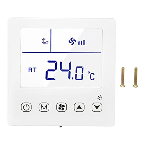 Digital Raumthermostat Fußbodenheizung, Smart Digital Thermostat, AC220V Digital Thermostat Lüftungsfunktion Genaue LCD-Anzeige Klimaanlage Temperaturregler für Home Hotel von Fyearfly