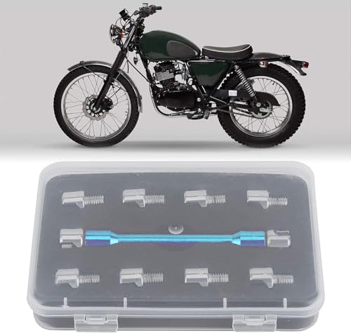 Fyearfly Speichenschlüssel-Set, 10 Größen 5.0-6.8 Länge 93 mm Motorrad-Speichenschlüssel CNC-Schraubenschlüssel-Set Dirt Bike Speichenschlüssel Universal-Speichennippel mit Transportkoffer(Blau) von Fyearfly