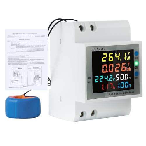 Stromzähler Hutschiene 1 Phasig, DIN Schiene Stromzähler, 6 in 1 WiFi Smart Stromzähler DIN Schiene Energiezähler AC40-300V 100A AC Meter Externer CT mit WIFI Stromzähler Hutschiene 1 Phasig, DIN Schiene Stromzähler, 6 in 1 WiFi Smart Stromzähler DIN Schiene Energiezähler AC40-300V 100A AC Meter Externer CT mit WIFI von Fyearfly