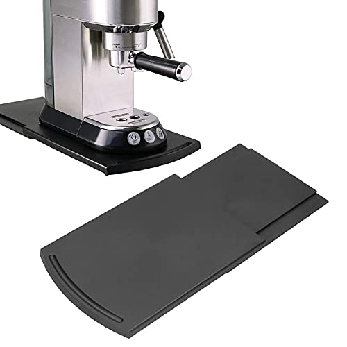 Verschiebbare Kaffeemaschinenmatte, Unterlage Kaffeemaschine, Schiebe Kaffeemaschine Tablett Matte Arbeitsplatte Kaffeemaschine Gerät beweglicher Halter für Kaffeemaschine, Küchenmaschinen(schwarz) von Fyearfly