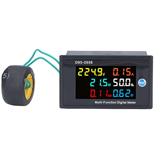 multimeter spannungsprüfer digital, D85-2058 LCD AC 200-450V Einphasen Spannung Strom Frequenz Tester von Fyearfly
