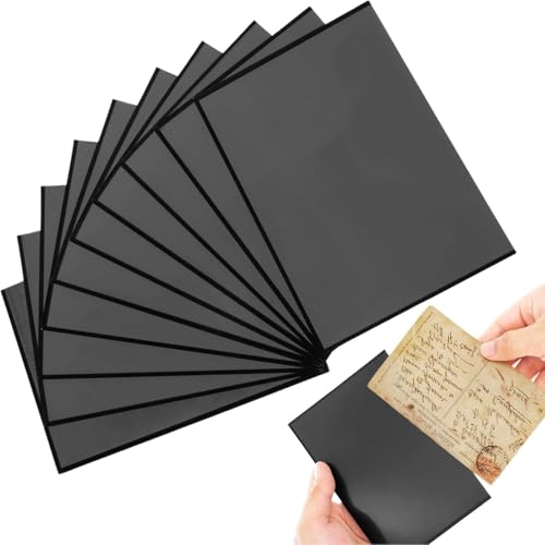 10 Stück Magnetische Fototaschen PVC 10×15CM Magnet Bilderrahmen Schwarz Bilderrahmen Magnete zum Kühlschränke Metalloberflächen Kann Verschenken Sie Es An Familie Freunde (10×15CM) von Fyeme