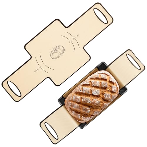 2 Stück Silikon Backmatte Brot 65×27cm Backmatte Silikon Backofen mit Langer Griff Antihaft Leicht zu Reinigen Backunterlage zur Herstellung von Brot Keksen Pizza Kartoffelchips von Fyeme