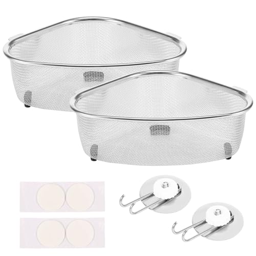 2 Stück Sink Strainer Basket Wiederverwendbar Siebkorb Spüle Edelstahl Abflusskorb Spülbecken Herausfiltern Speisereste Haare Schalen Anderen Müll von Fyeme