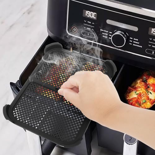 2pcs Silikon Spritzschutz Hitzebeständig bis 240 ℃ Heißluftfritteuse Spritzschutz Leicht zu Reinigen Air Fryer Accessories für N/In/Ja AF400EU AF451EU AF400DE AF451DE von Fyeme