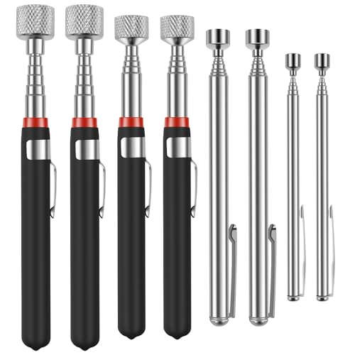 8pcs Magnetstab Ausziehbar Stabmagnet Extra Stark Edelstahl Kann Tragen 1.5LB 3LB 10LB 15LB Teleskop Magnetstab Set Recyceln für Sie Schrauben Nadeln Metallteile Schlüsselllkarten (8PCS) von Fyeme